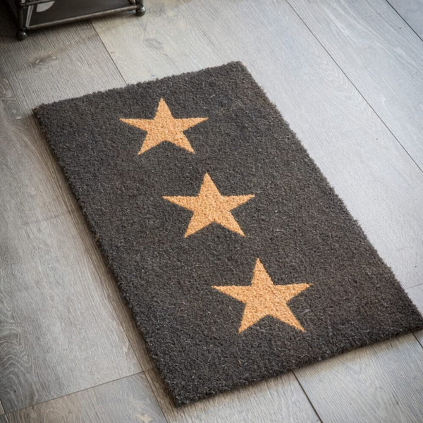 Beau Monde Garden Trading Doormat 3 Stars Charcoal