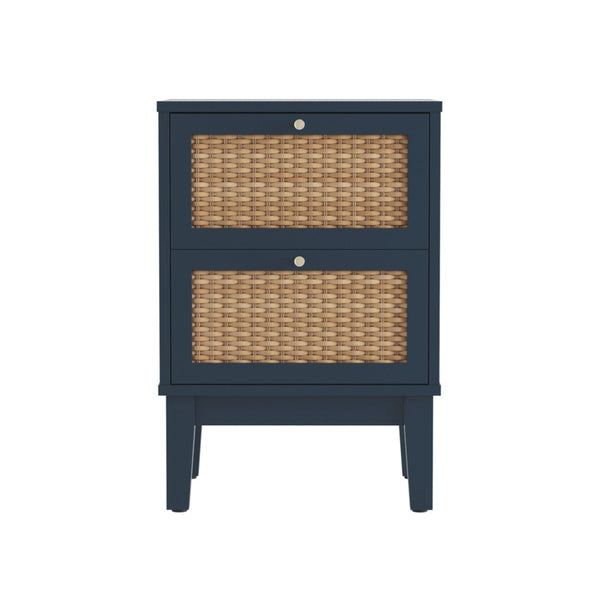 beau monde HO+ME Bordeaux Bedside Table In Blue