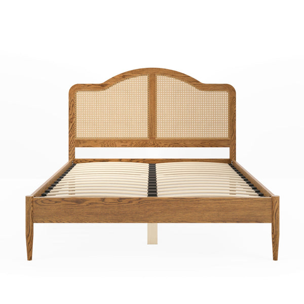 beau monde HO+ME Florian Double Bed In Smoked Wood