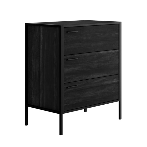 beau monde HO+ME Hoxton 3 Drawer Chest In Black
