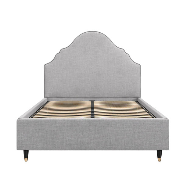 Beau Monde HO+ME Isla Double Bed In Light Grey