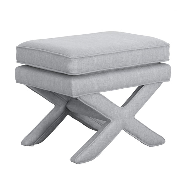 beau monde HO+ME Rhode Stool In Light Grey Linen