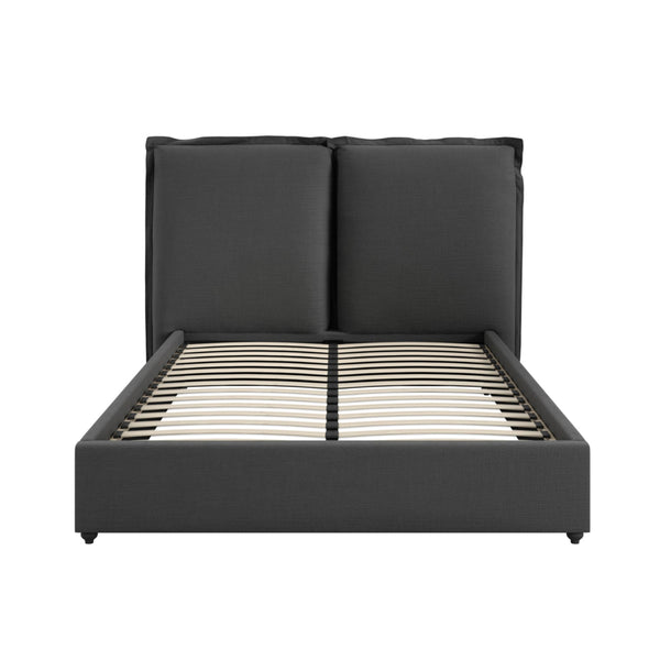 beau monde HO+ME Sunday Double Bed In Deep Grey