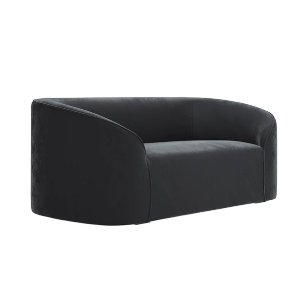 Beau Monde HO+ME Zuma Curved Black Sofa