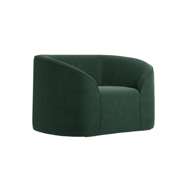 Beau Monde HO+ME Zuma Green Velvet Curved Armchair