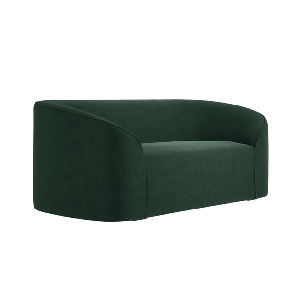 beau monde HO+ME Zuma Green Velvet Curved Sofa