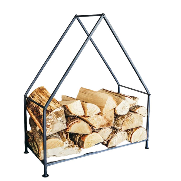 Beau Monde Ivyline Black House Log Holder