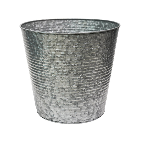 Beau Monde Ivyline Ribbed Galvanised Planter