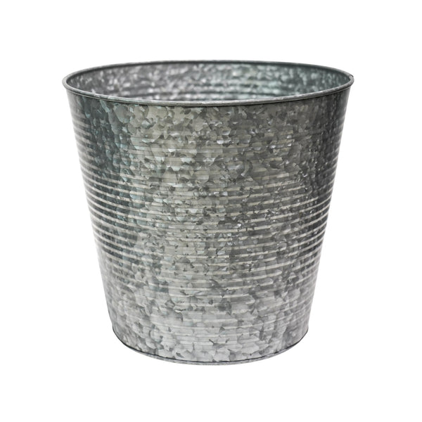beau monde Ivyline Ribbed Galvanised Planter