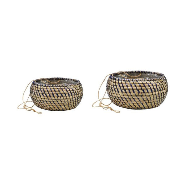 Beau Monde Ivyline Seagrass Hanging Planter Set