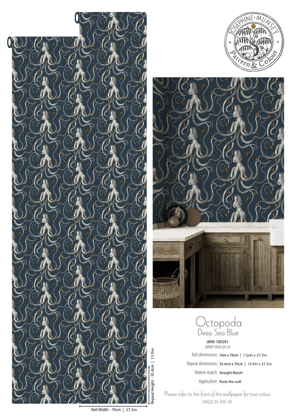 Beau Monde Josephine Munsey Octopoda Wallpaper