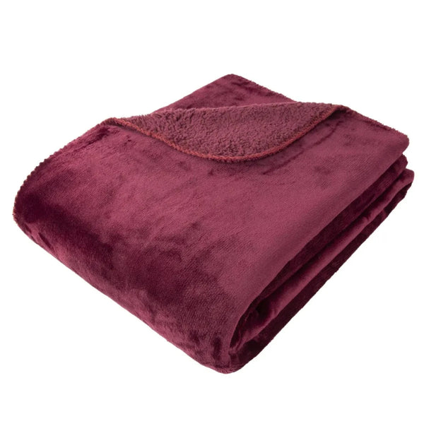 beau monde Malini Cosy Aubergine Throw
