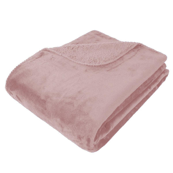 beau monde Malini Cosy Light Pink Throw