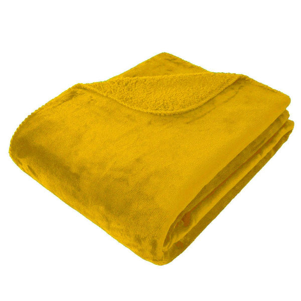 Beau Monde Malini Cosy Mustard Throw