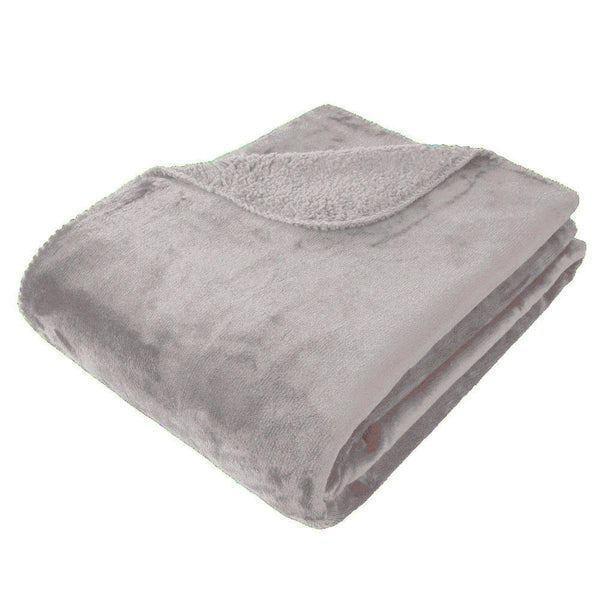 beau monde Malini Cosy Silver Throw