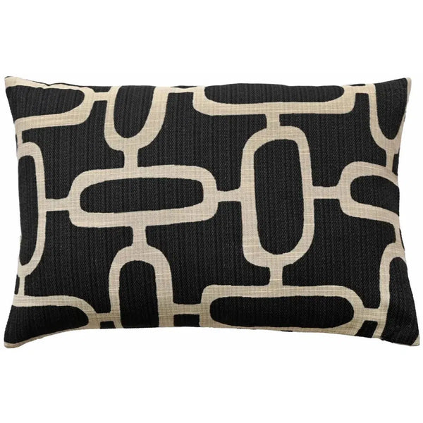 Beau Monde Malini Large Edison Cushion In Black