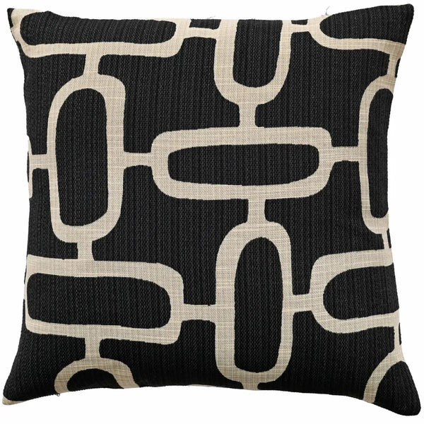 beau monde Malini Large Edison Cushion in Black