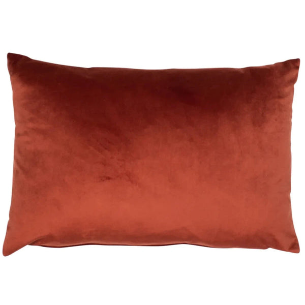 Beau Monde Malini Luxe Velvet Cushion In Paprika
