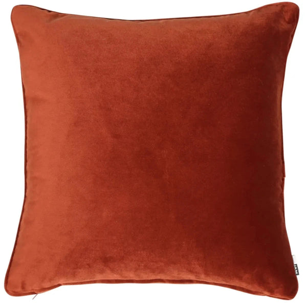 beau monde Malini Luxe Velvet Cushion In Paprika