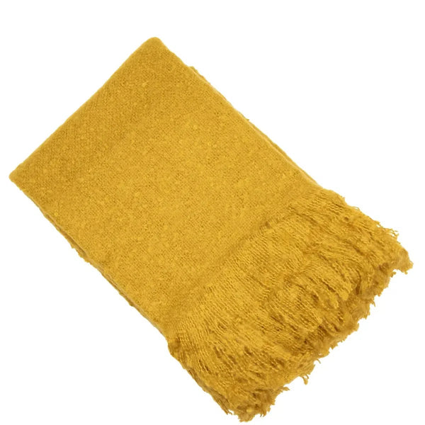 beau monde Malini Serena Throw In Mustard