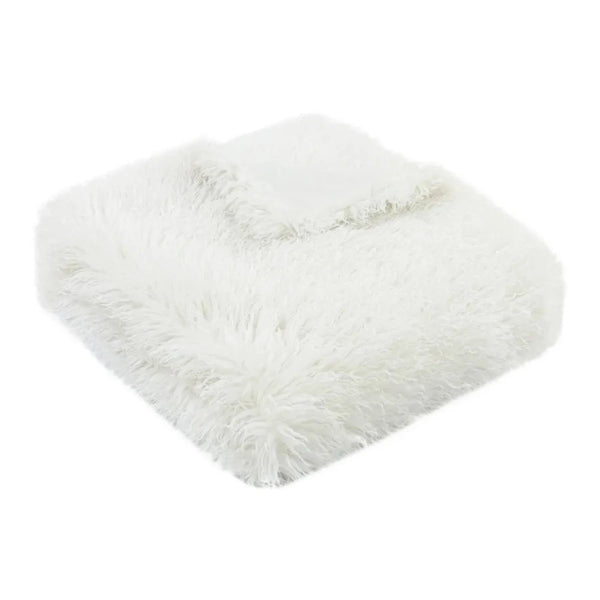 beau monde Malini Tibet Throw White