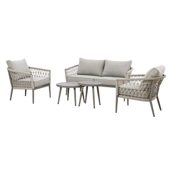 beau monde Maze Cool Linen Monaco 2 Seat Sofa Set