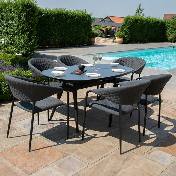 beau monde Maze Pebble 6 Seat Oval Dining Set