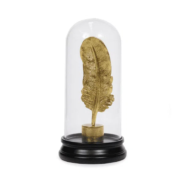 Beau Monde Mindy Brownes Gold Feather Bell Jar
