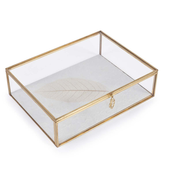 Beau Monde Mindy Brownes Leaf Glass Box Large