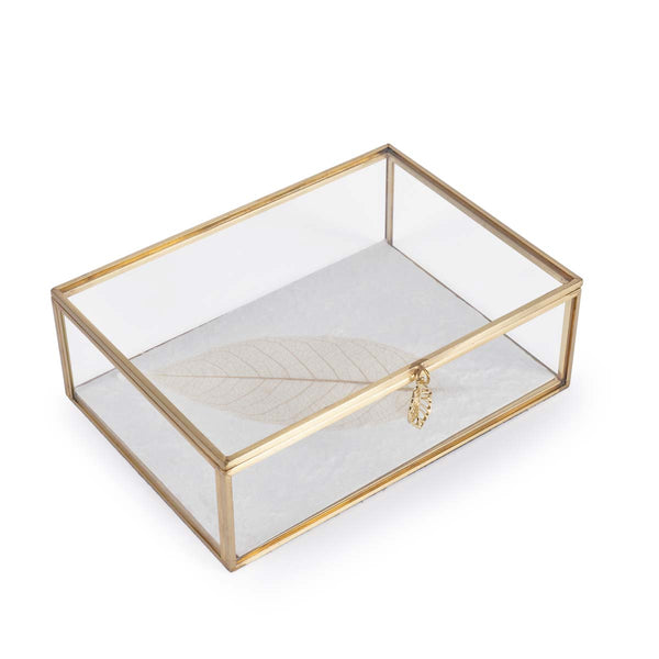 Beau Monde Mindy Brownes Leaf Glass Box Small