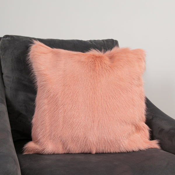 Beau Monde Native Home Pink Goatskin Cushion