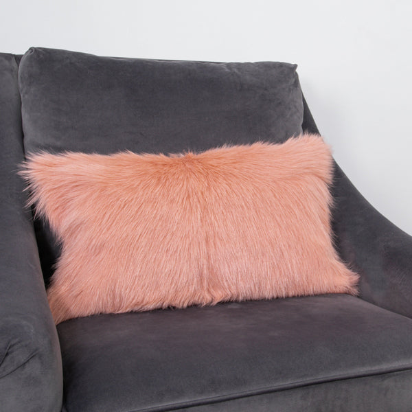 beau monde Native Home Pink Goatskin Cushion