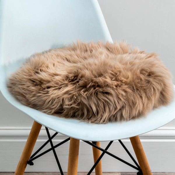 Beau Monde Native Home Round Sheepskin Chair Pad