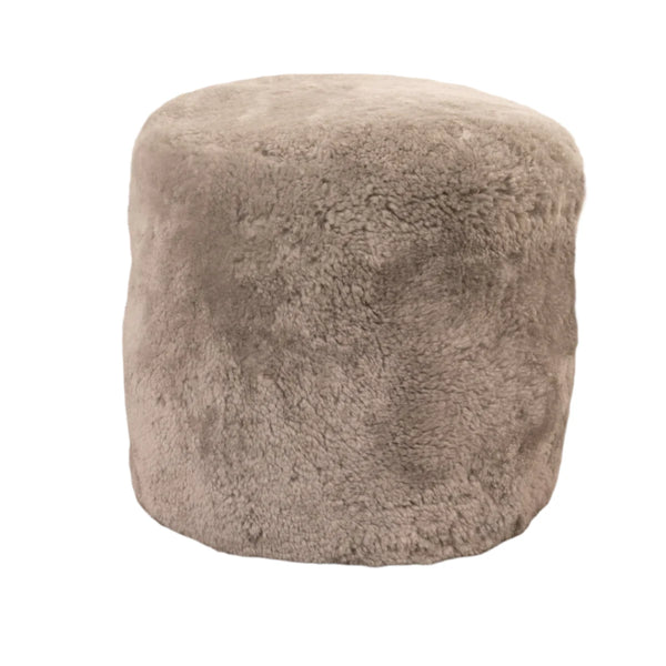 Beau Monde Native Home Short Pile Sheepskin Pouf