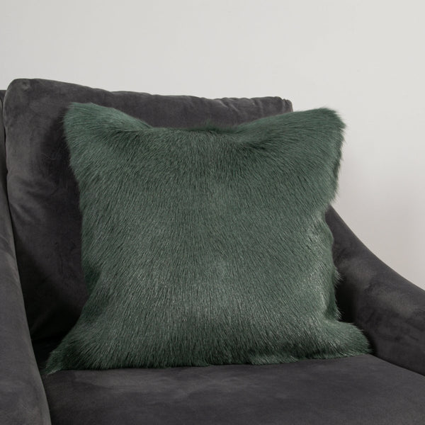 Beau Monde Native Home Turquoise Goatskin Cushion