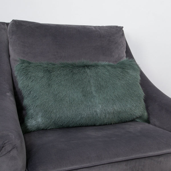 beau monde Native Home Turquoise Goatskin Cushion