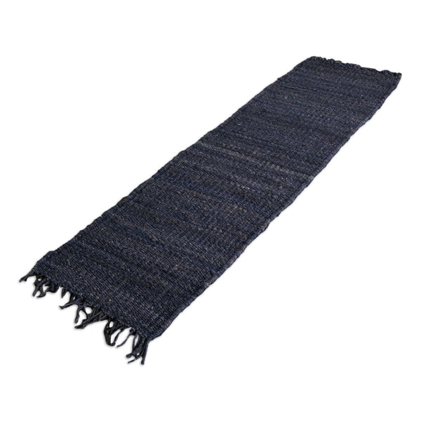 beau monde Native Home Zig Zag Jute Rug - Navy