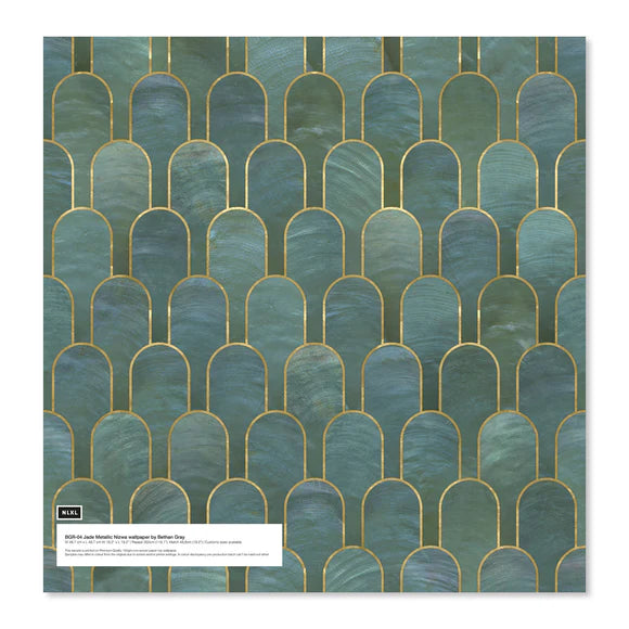 beau monde NLXL Nizwa Jade Metallic Wallpaper