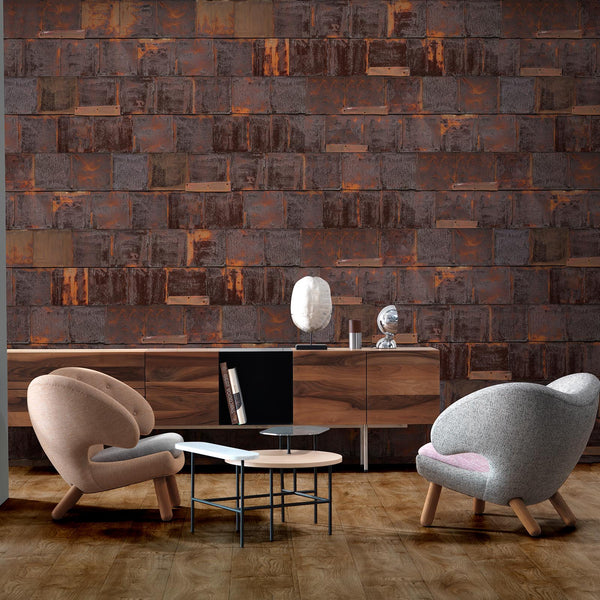 beau monde NLXL Rusted Metal Brown Wallpaper