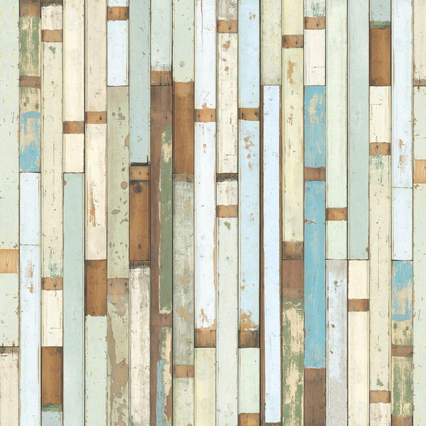 Beau Monde NLXL White Blue Scrapwood Wallpaper