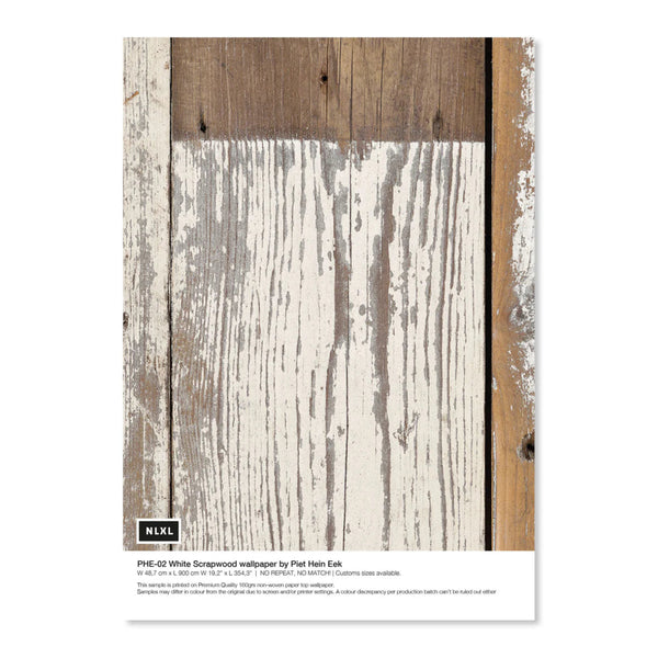 beau monde NLXL White Scrapwood Wallpaper