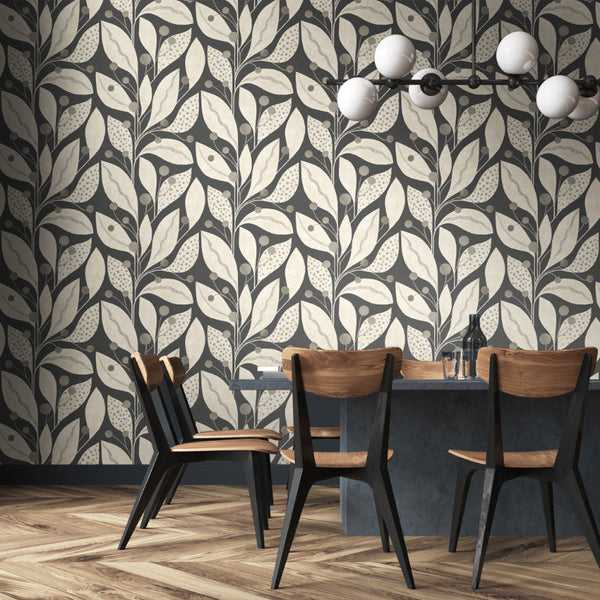 beau monde Ohpopsi Berry Dot Wallpaper - Carbon