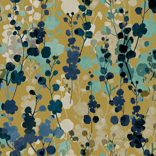 Beau Monde Ohpopsi Blossom Wallpaper - Royal Mustard
