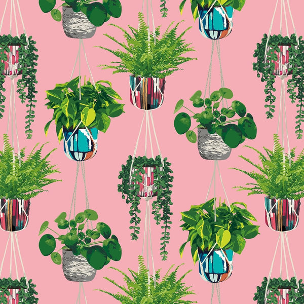 Beau Monde Ohpopsi Houseplant Wallpaper - Bubblegum