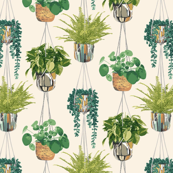 beau monde Ohpopsi Houseplant Wallpaper - Sage & Cider