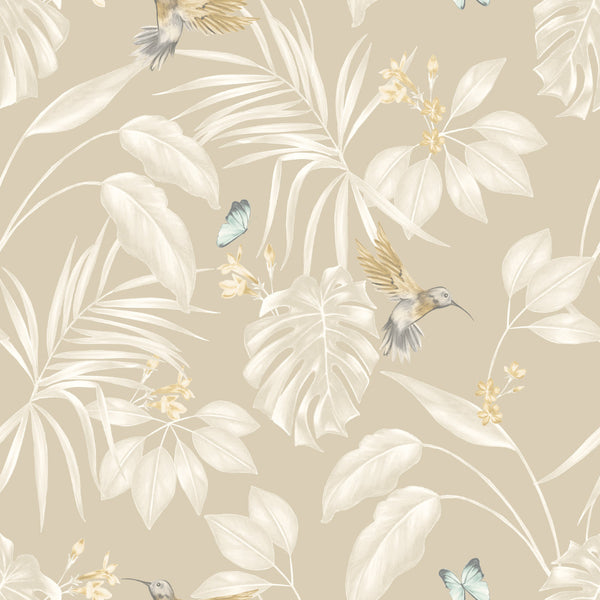 Beau Monde Ohpopsi Hummingbird Wallpaper - Straw