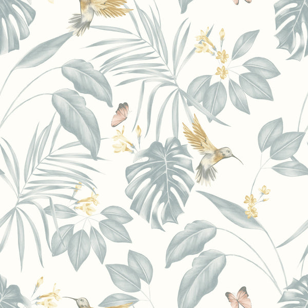 beau monde Ohpopsi Hummingbird Wallpaper - Wedgewood