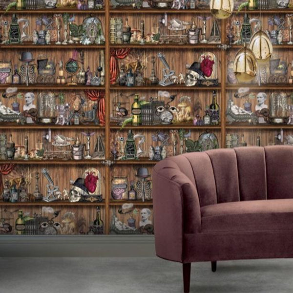 beau monde Santorus Bibelots Wallpaper In Mahogany