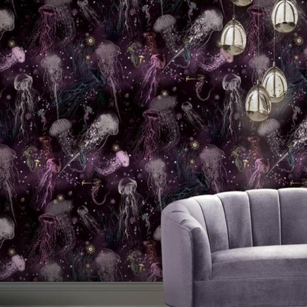 Beau Monde Santorus Jellyfish Wallpaper In Coral