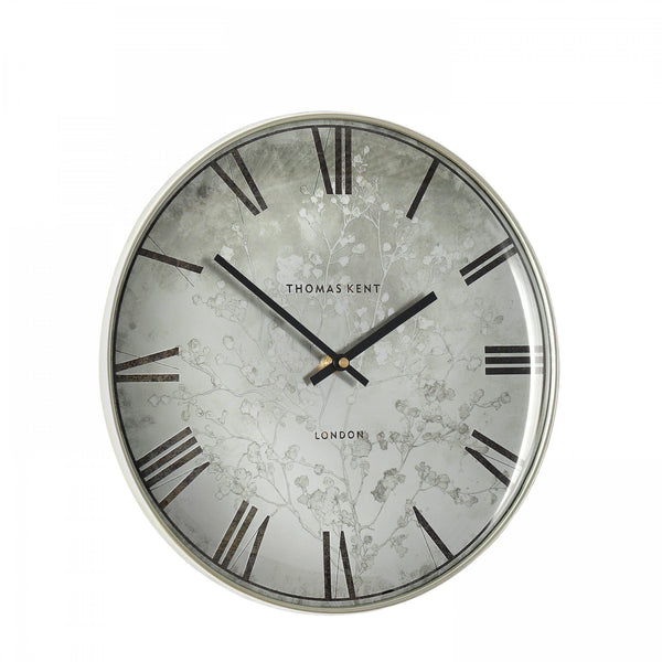 beau monde Thomas Kent 14'' Roma Wall Clock Silver